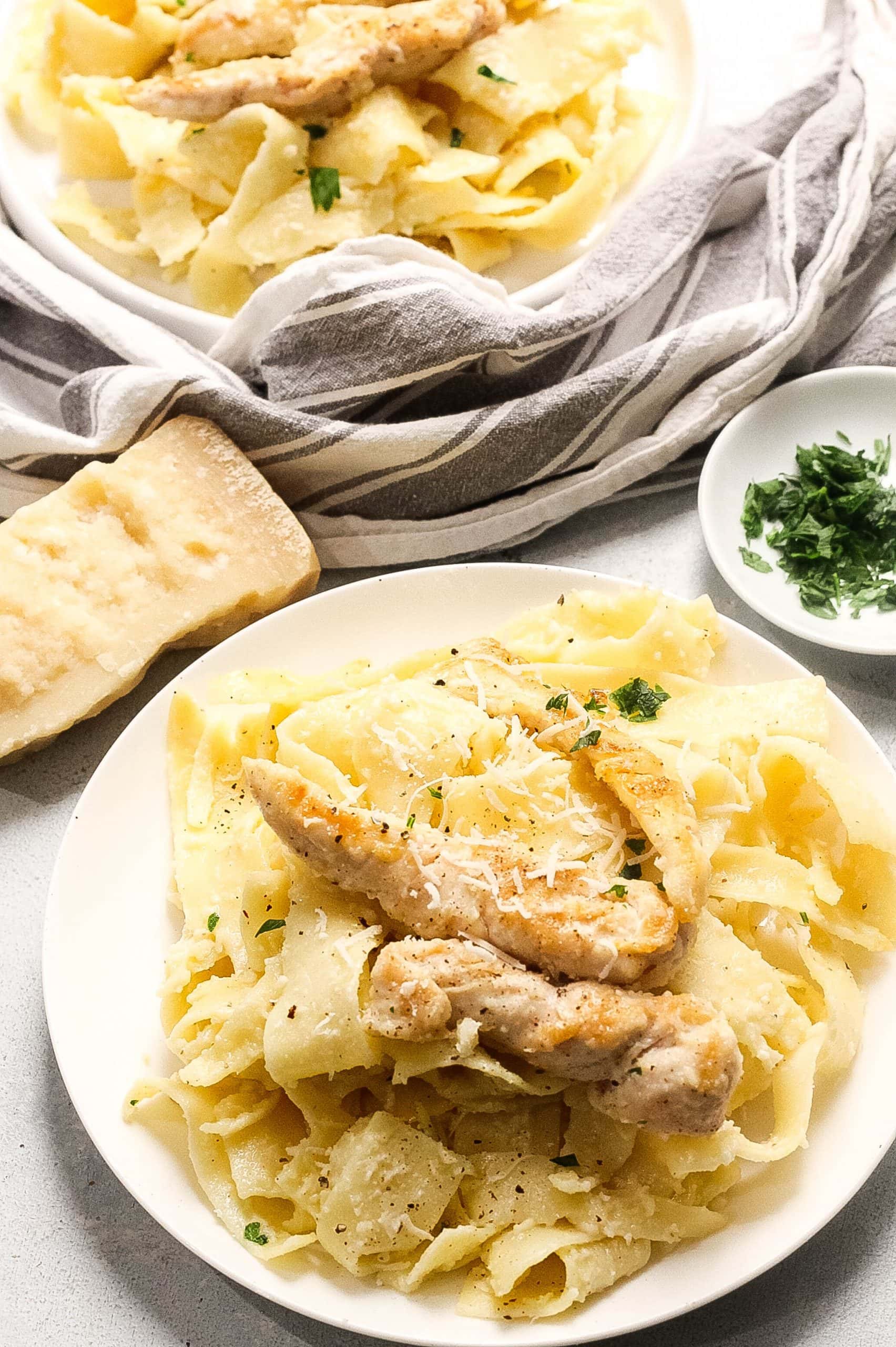 Creamy Chicken Alfredo Pappardelle