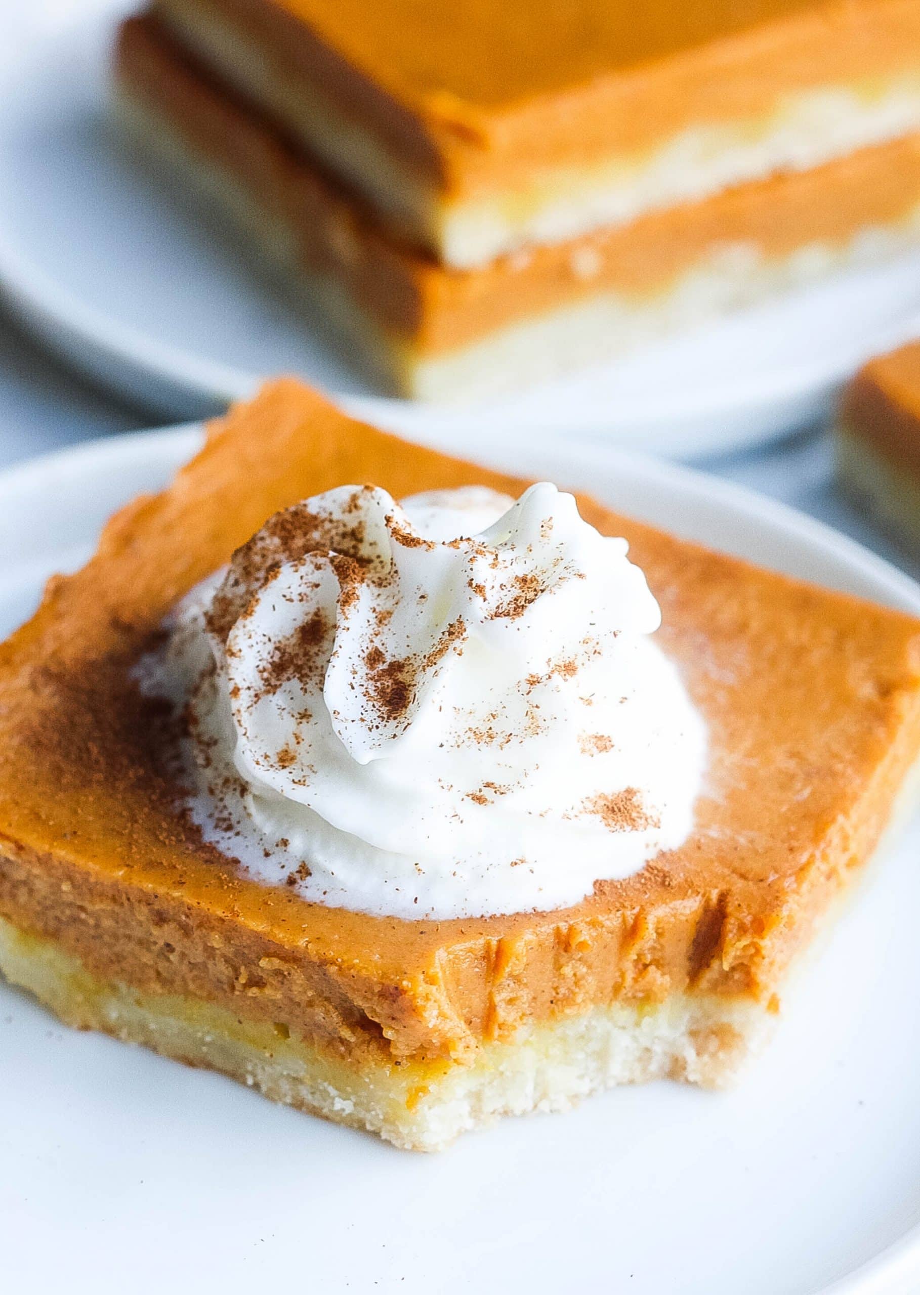 Pumpkin Pie Bars (with Shortbread Crust)