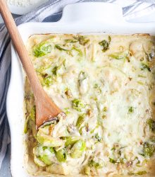 Brussels Sprouts Casserole (Extra Cheesy)