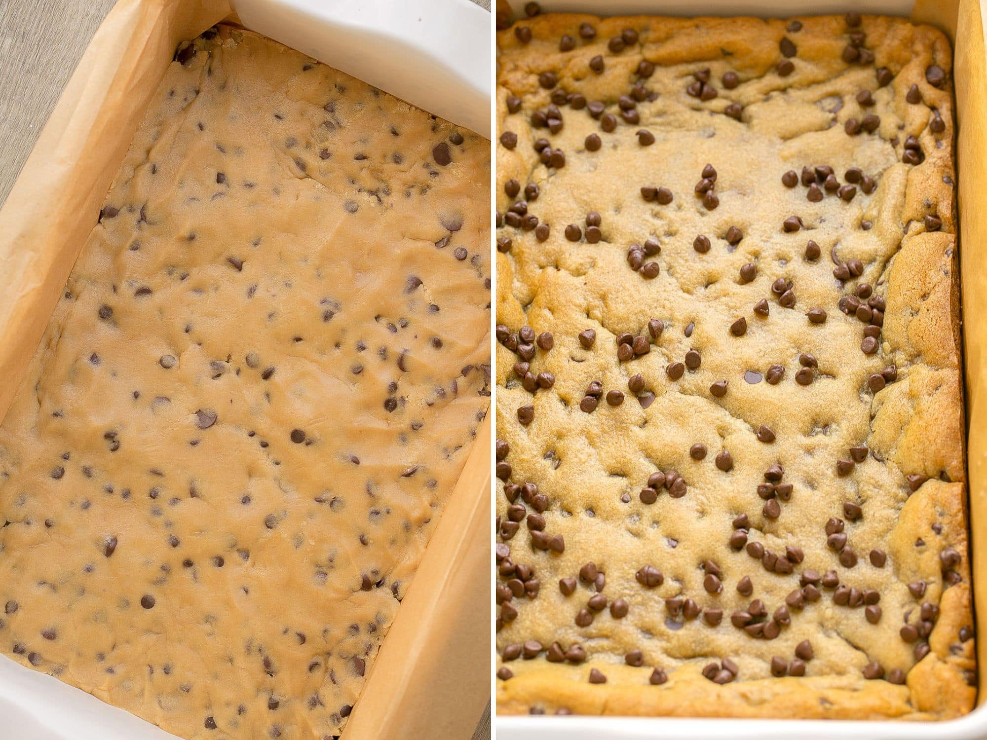 How to bake chocolate chip cookie bars.