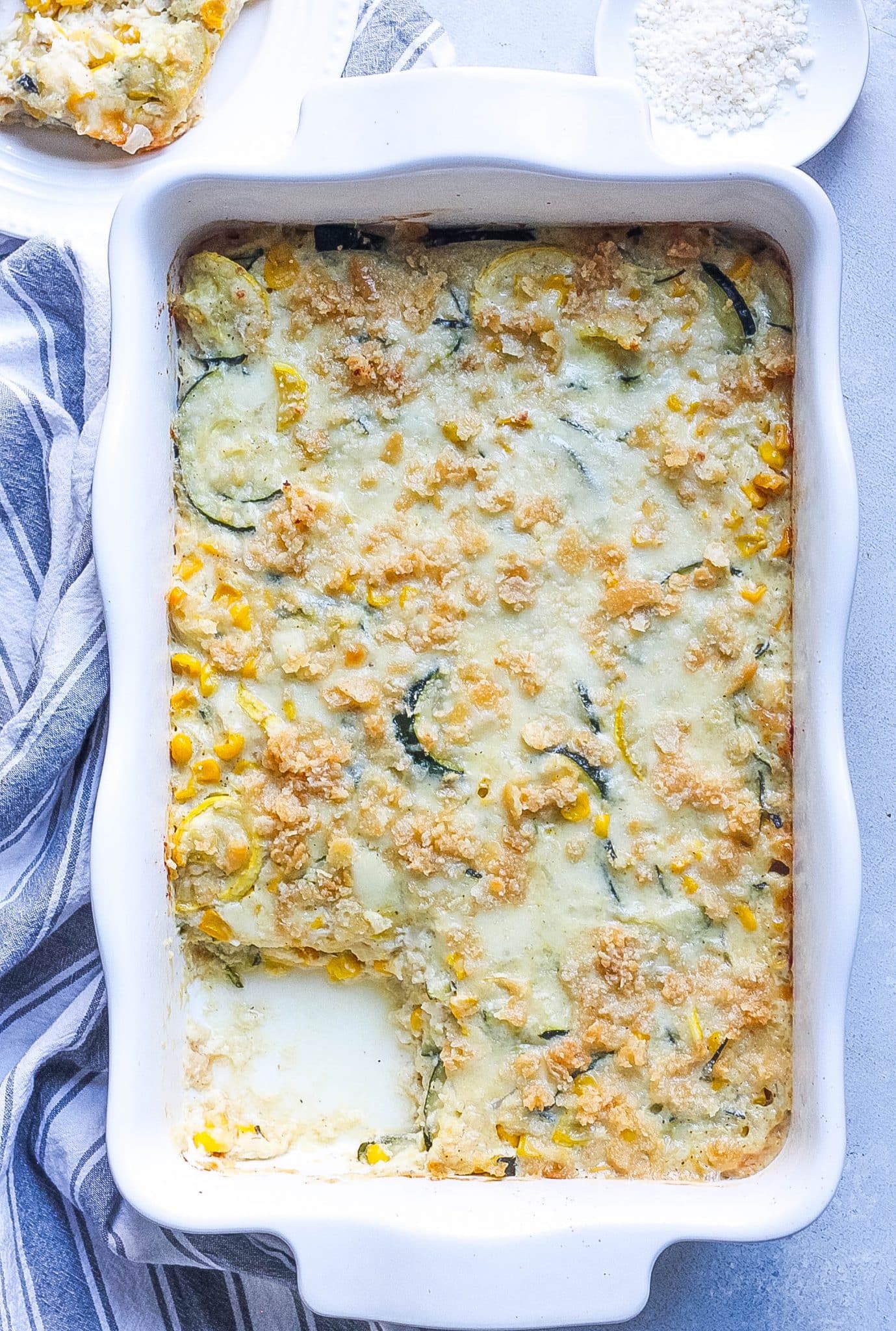 Cheesy Zucchini and Squash Casserole (makes the BEST side dish)