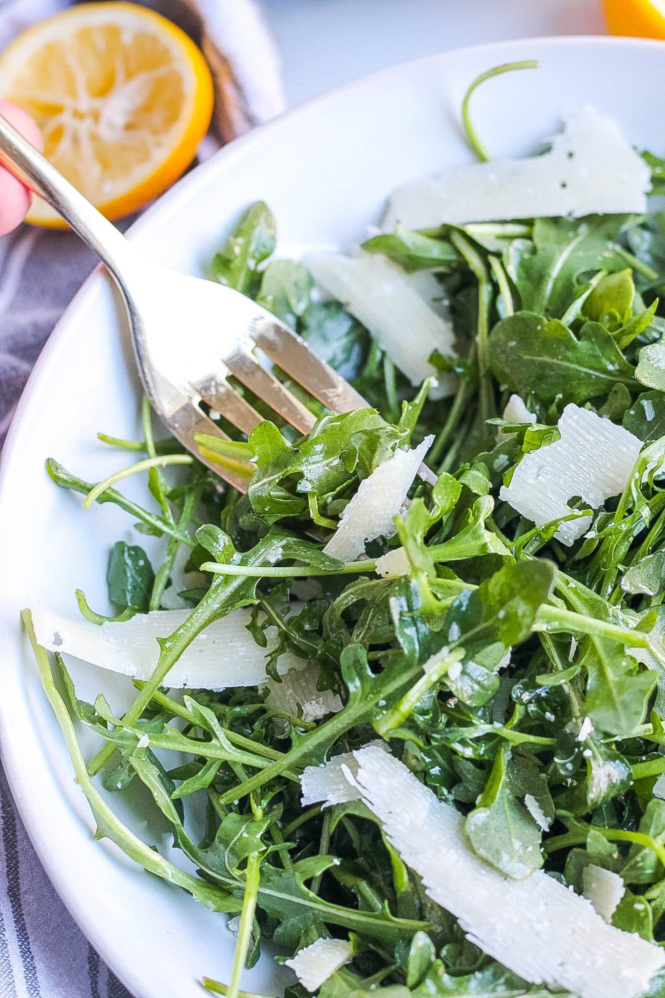 Arugula Parmesan Salad (5 minute recipe)- Kathryn's Kitchen