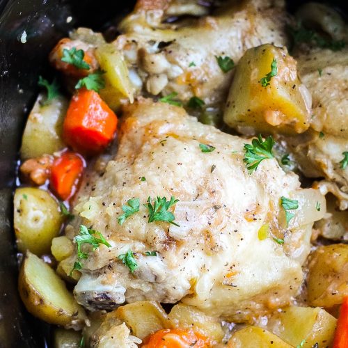 Slow Cooker Chicken and Potatoes- Kathryn's Kitchen