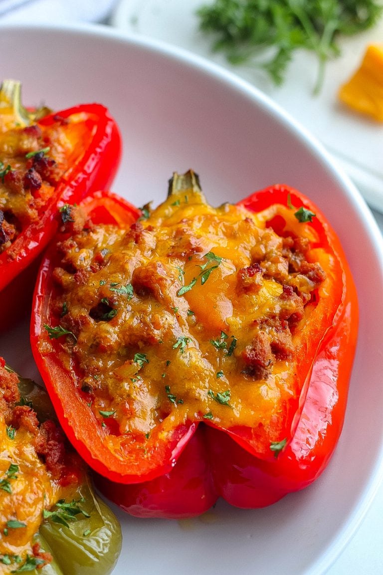 Sloppy Joe Stuffed Peppers (Low Carb)- Kathryn's Kitchen