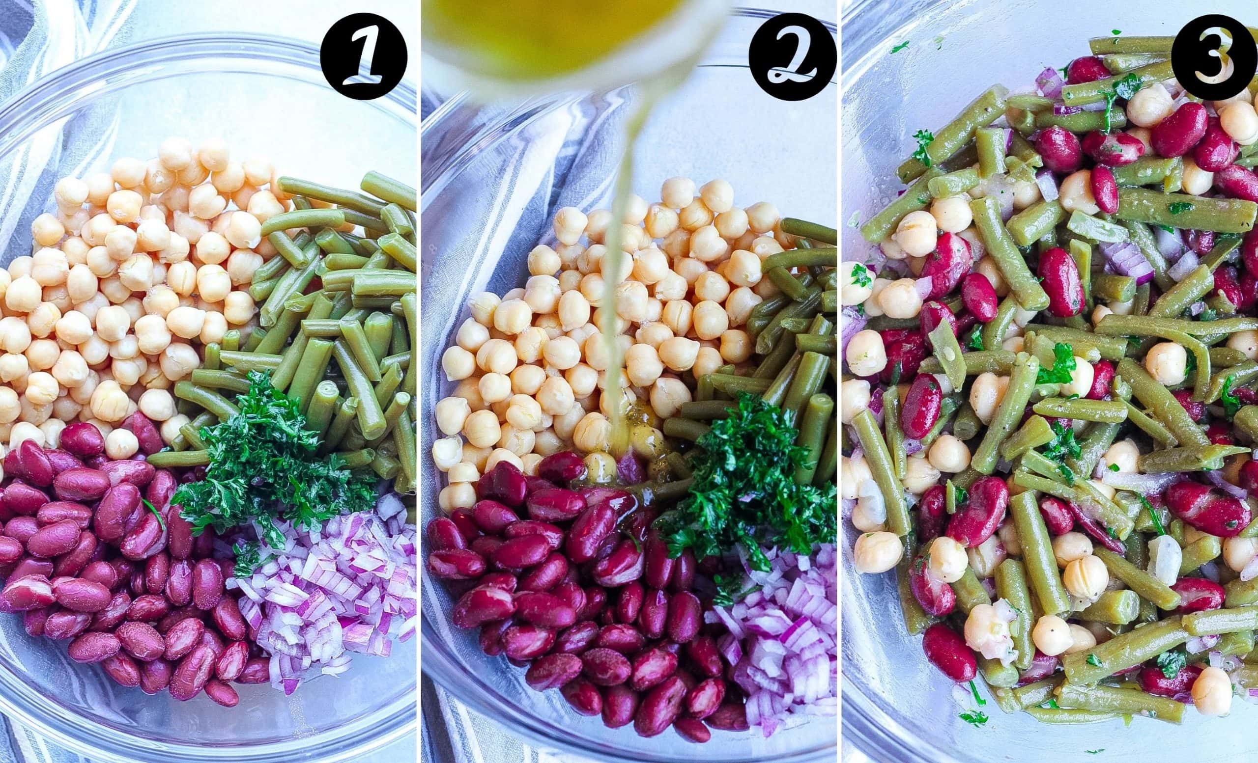 Classic Three Bean Salad Recipe steps