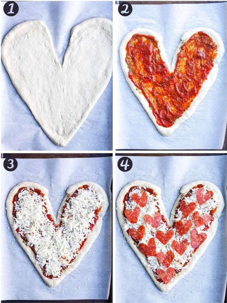 Heart Shaped Pizza (Perfect for Valentine's Day) - Kathryn's Kitchen