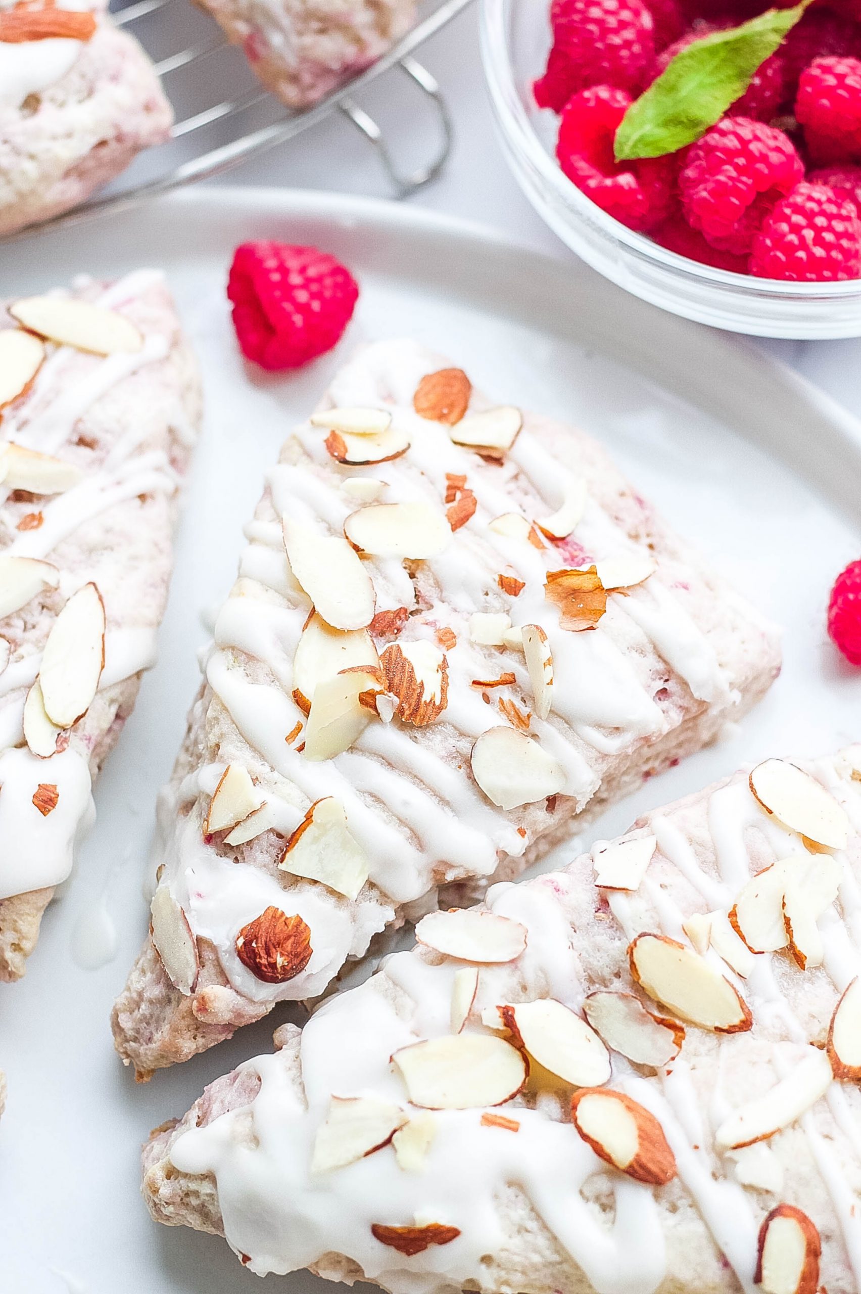 raspberry almond scones