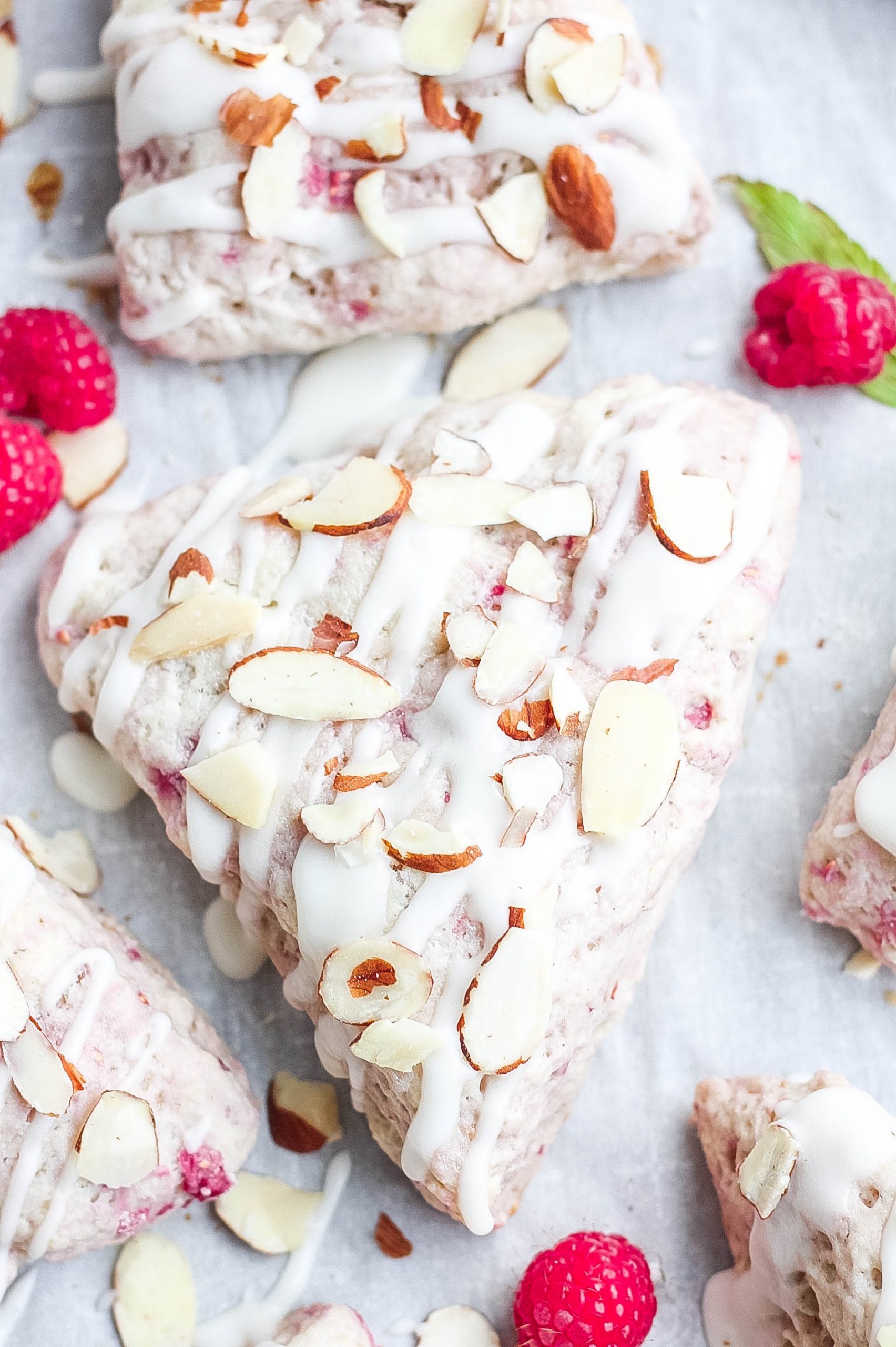 raspberry almond scones