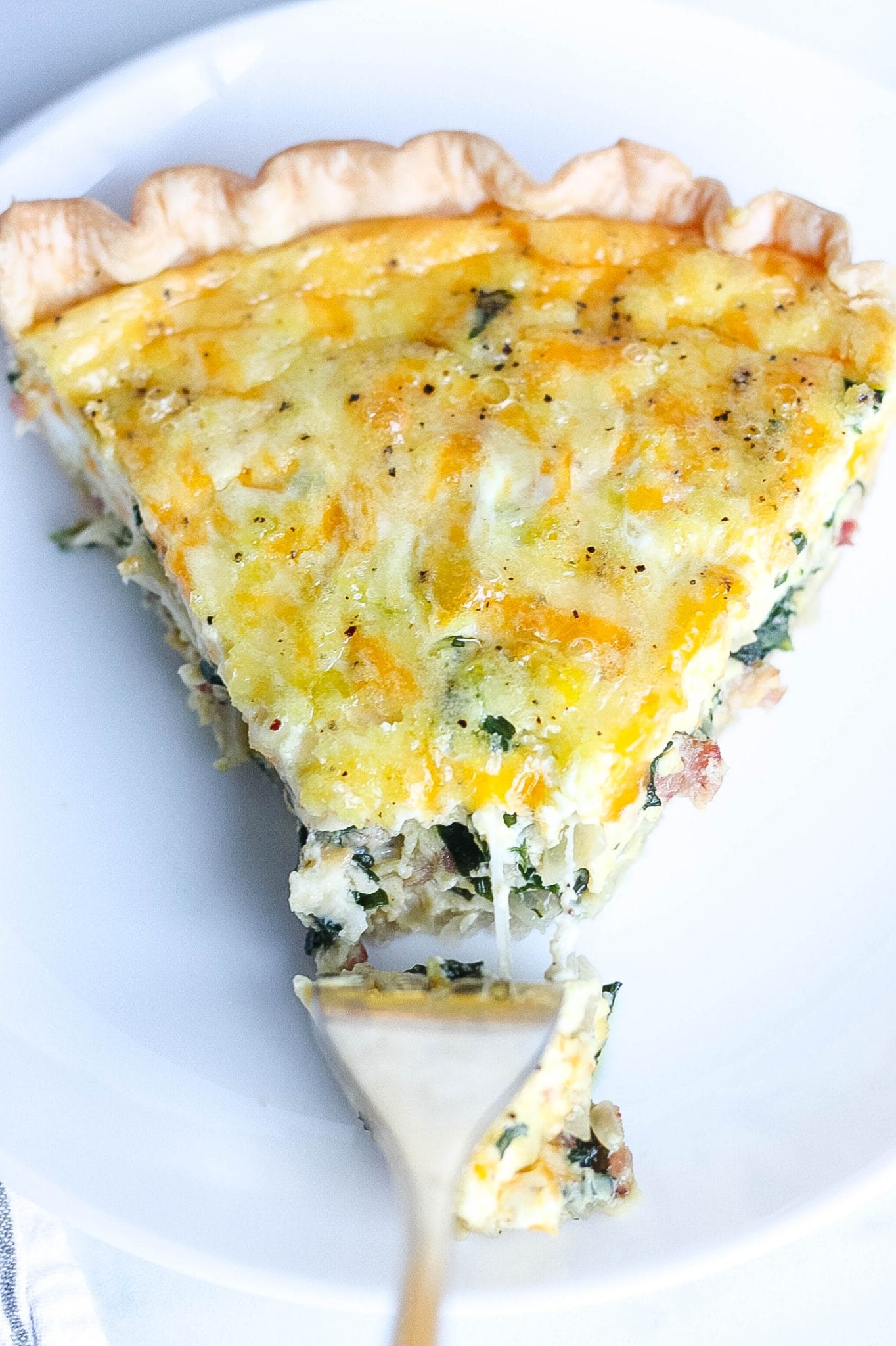 Spinach and Bacon Quiche Recipe - Kathryn's Kitchen