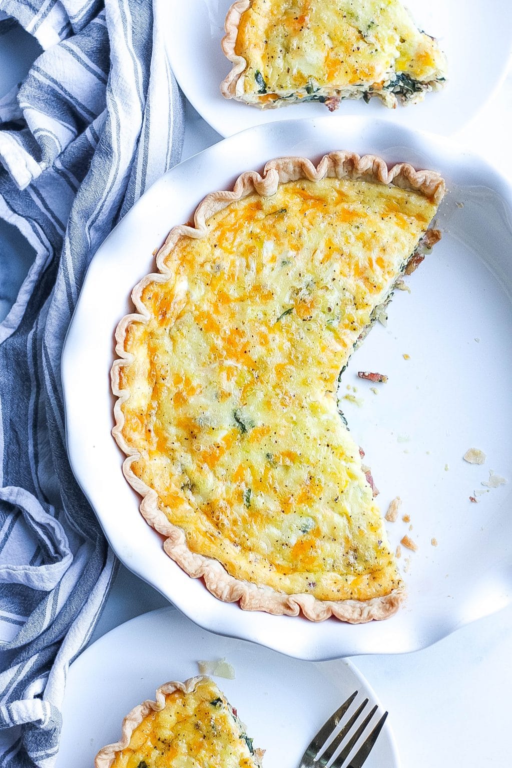 Spinach and Bacon Quiche Recipe - Kathryn's Kitchen