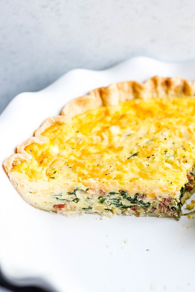 Spinach and Bacon Quiche Recipe - Kathryn's Kitchen