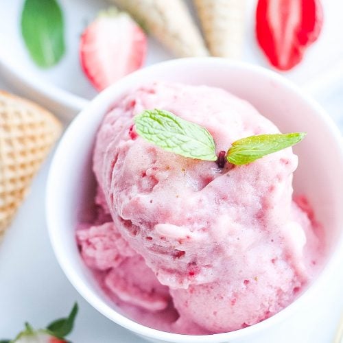 Strawberry Nice Cream (5 Ingredients) - Kathryn's Kitchen