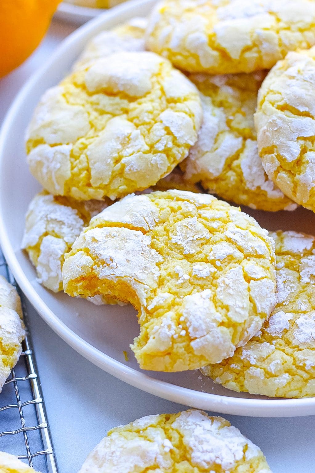 Cake Mix Lemon Crinkle Cookies (5 ingredient recipe)- Kathryn's Kitchen