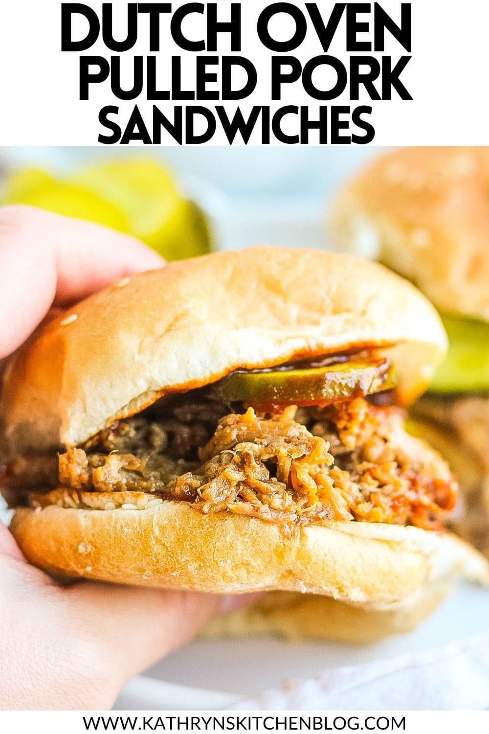 Dutch Oven Pulled Pork Sandwiches - Kathryn's Kitchen