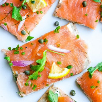 Smoked Salmon Flatbread (EASY recipe!)- Kathryn's Kitchen