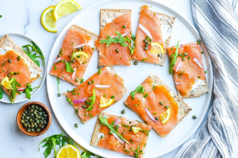 Smoked Salmon Flatbread (EASY recipe!)- Kathryn's Kitchen