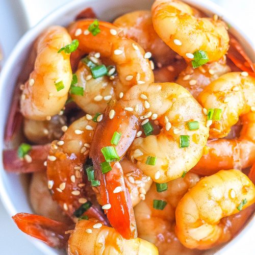 Spicy Honey Garlic Shrimp Easy And Quick Kathryns Kitchen