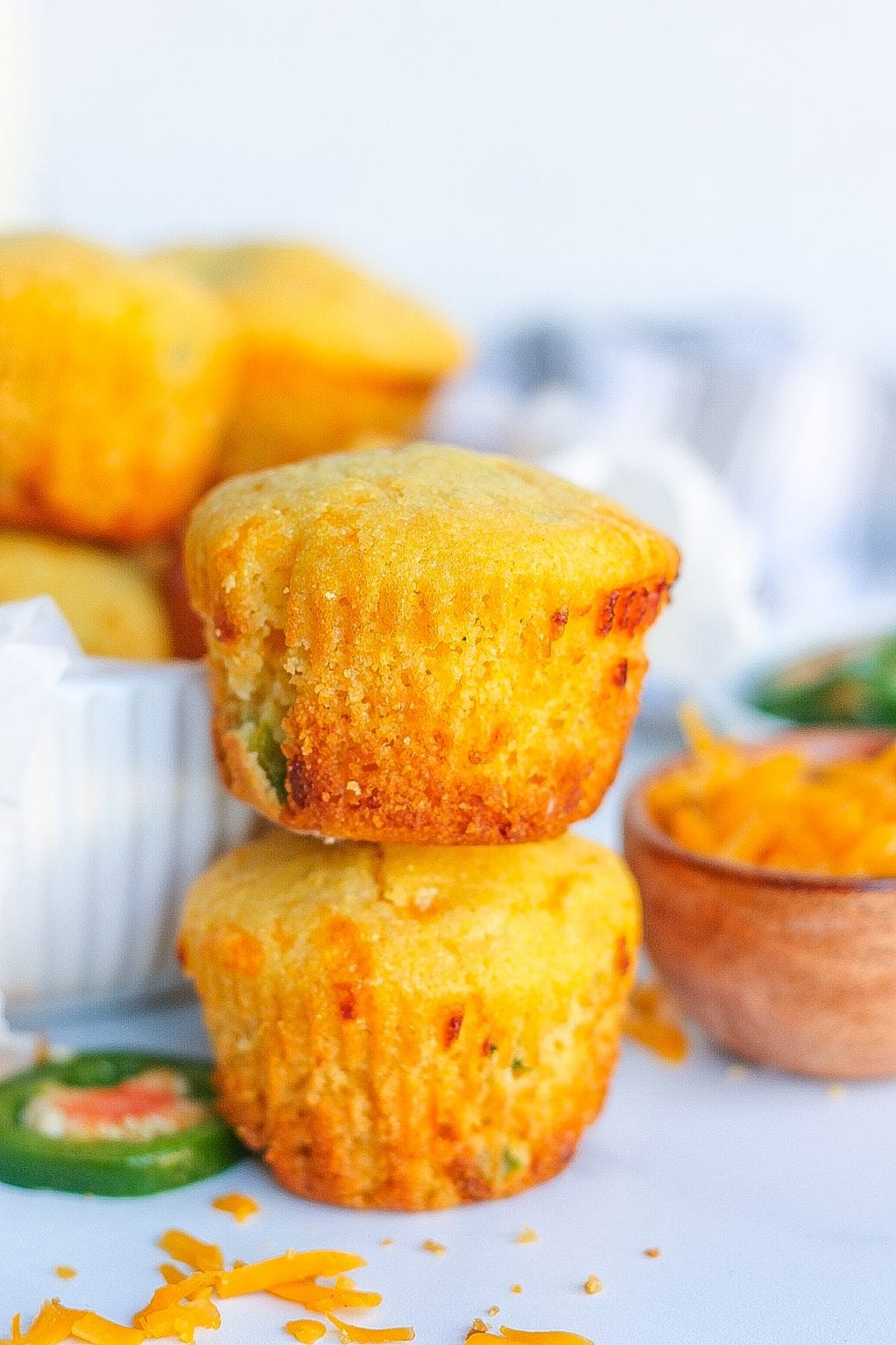 Jalapeño Cheddar Cornbread Muffins (made in ONE bowl)