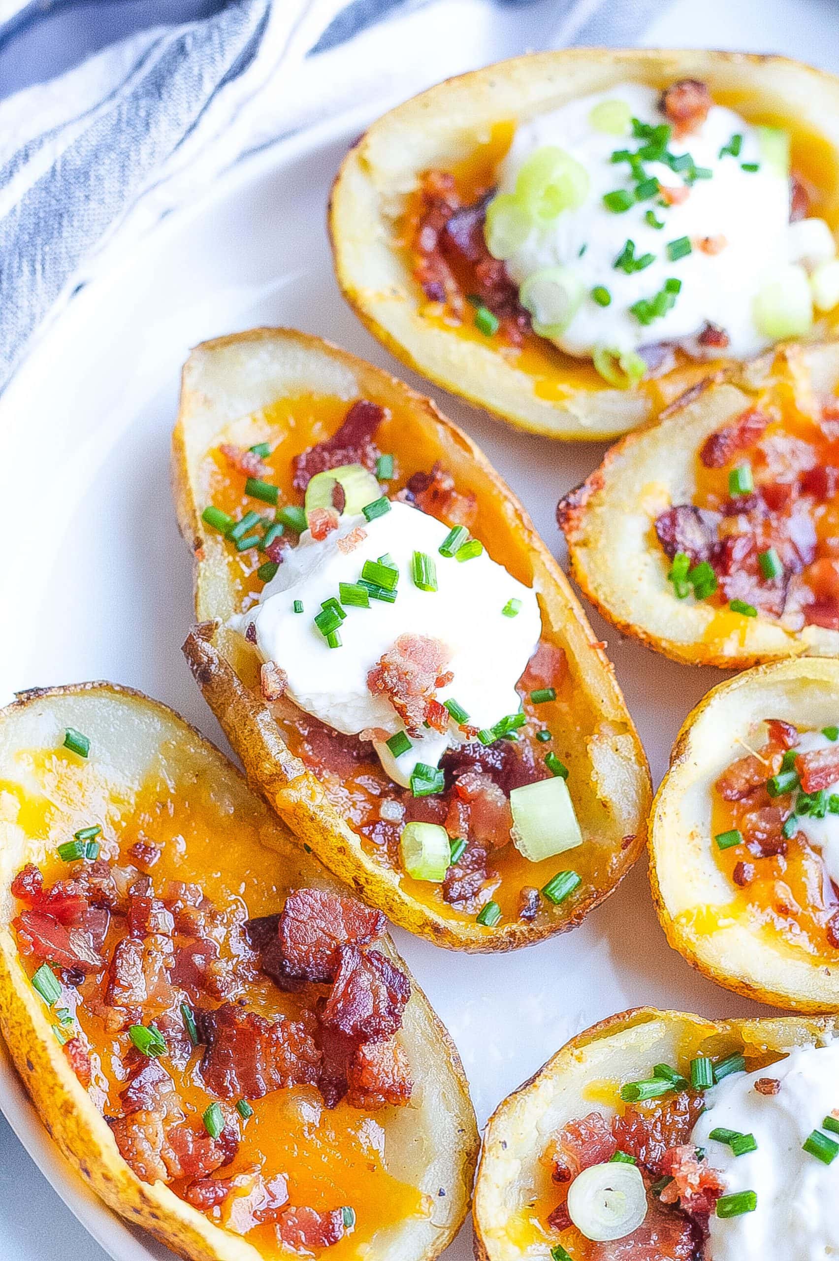 baked potato skins with bacon