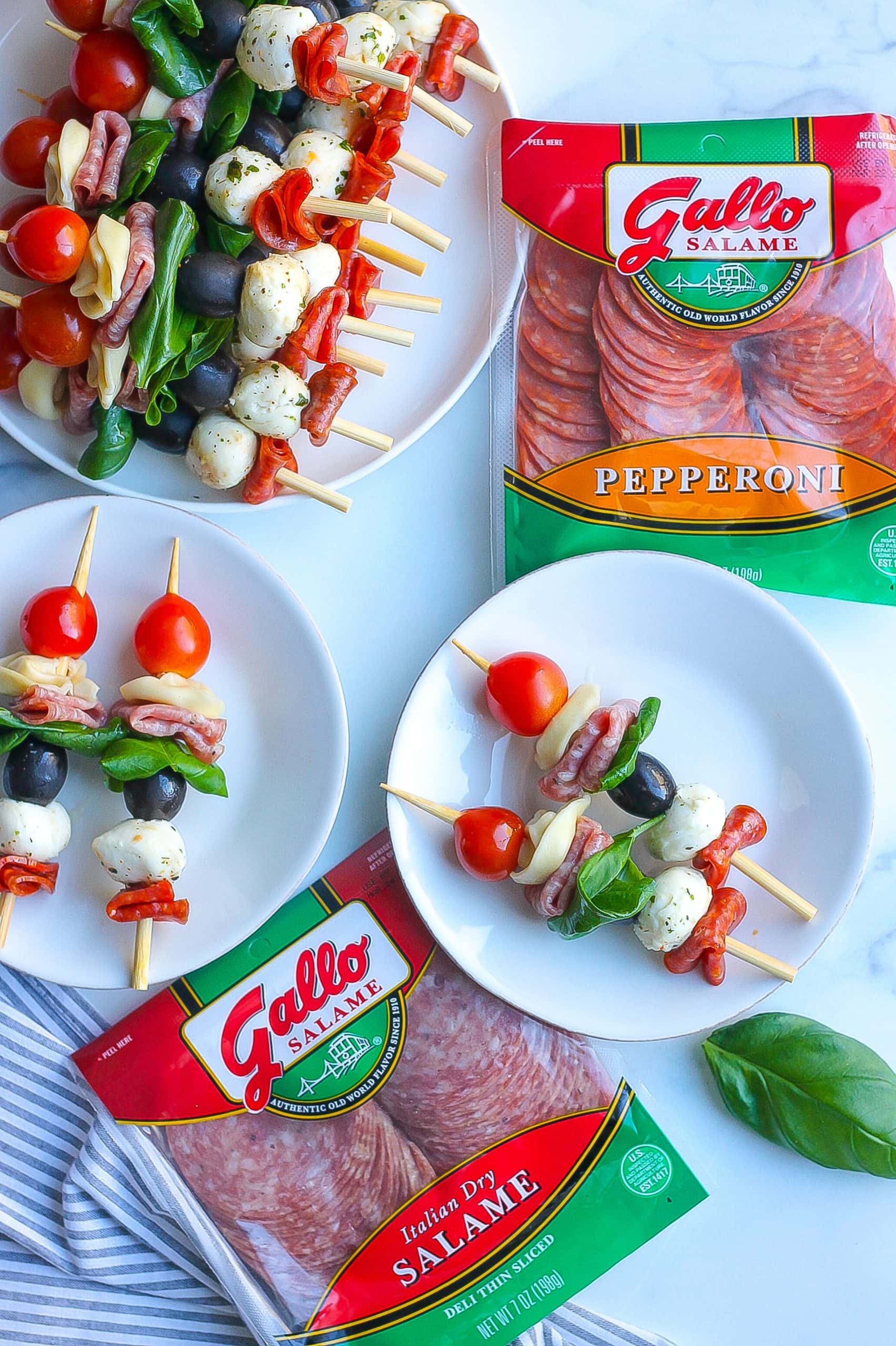 Antipasto Skewers - Baker by Nature