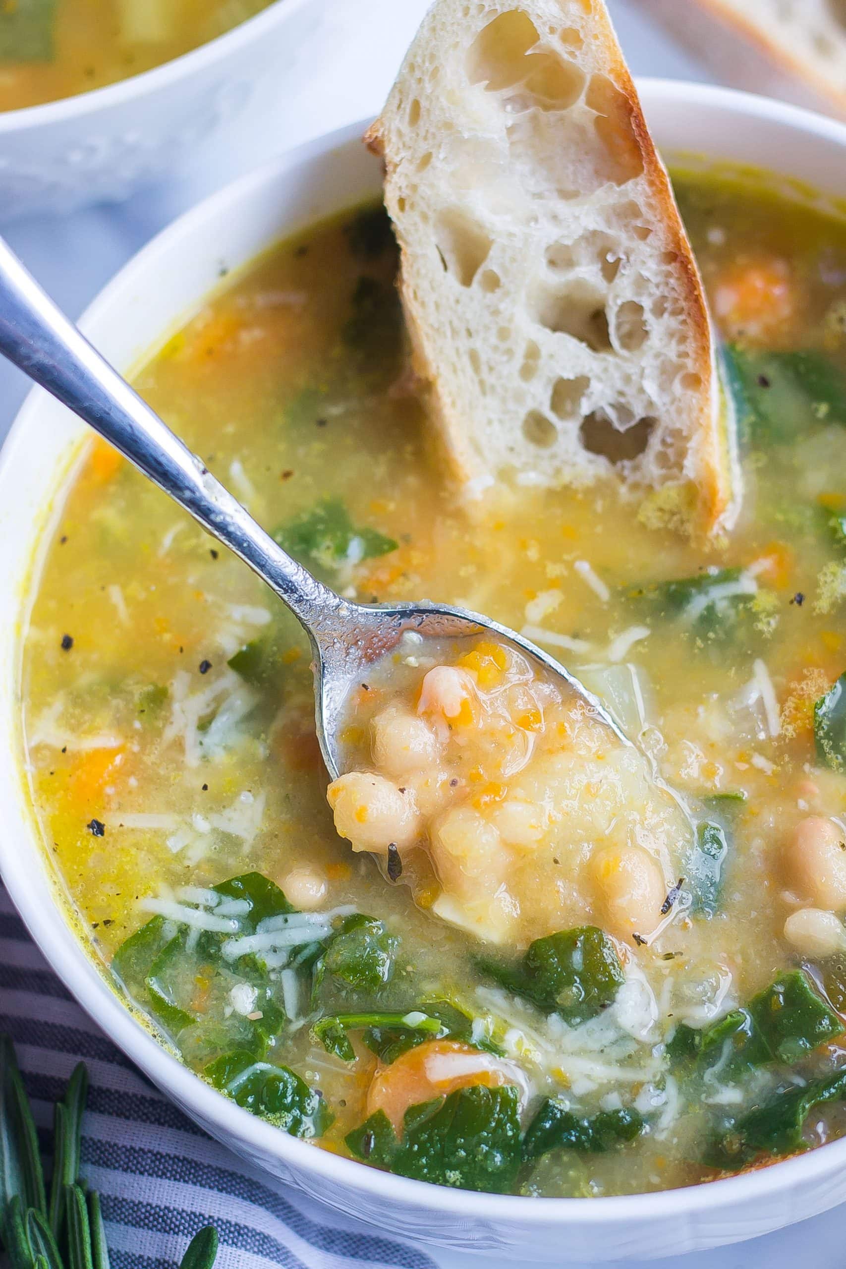 spoonful of white bean soup