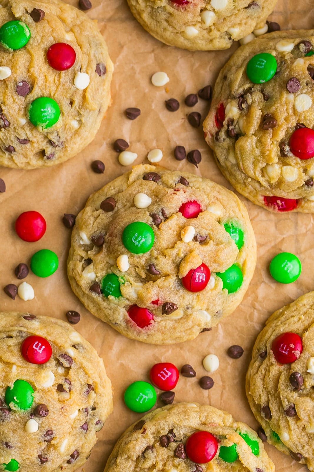 Birds eye view of Santa Cookies.