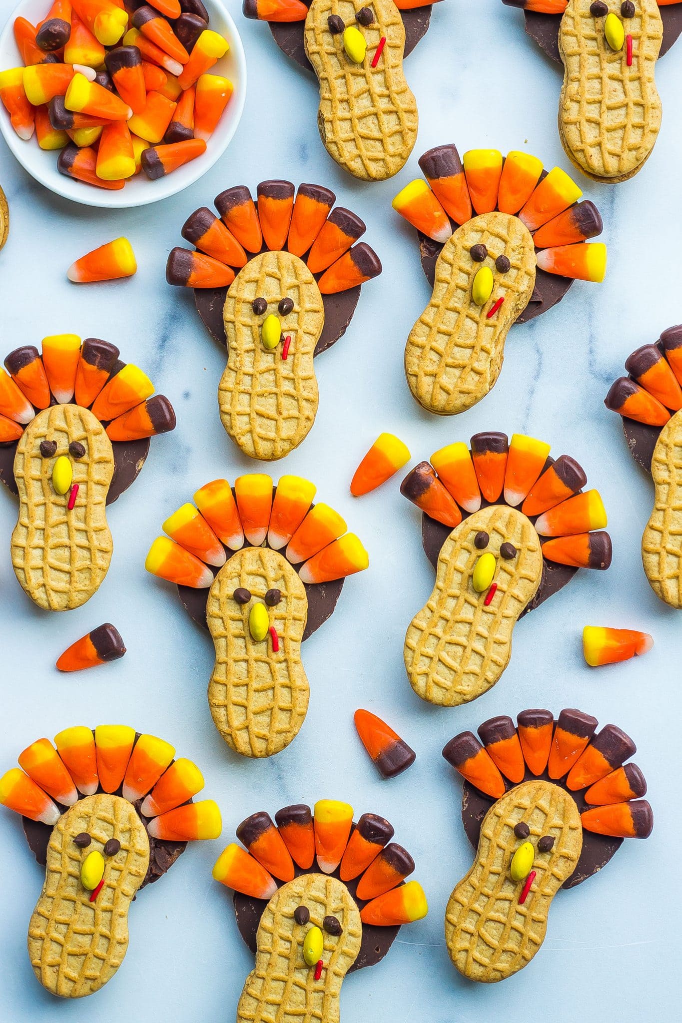 No-Bake Thanksgiving Turkey Cookies (Fun for Kids to Make)