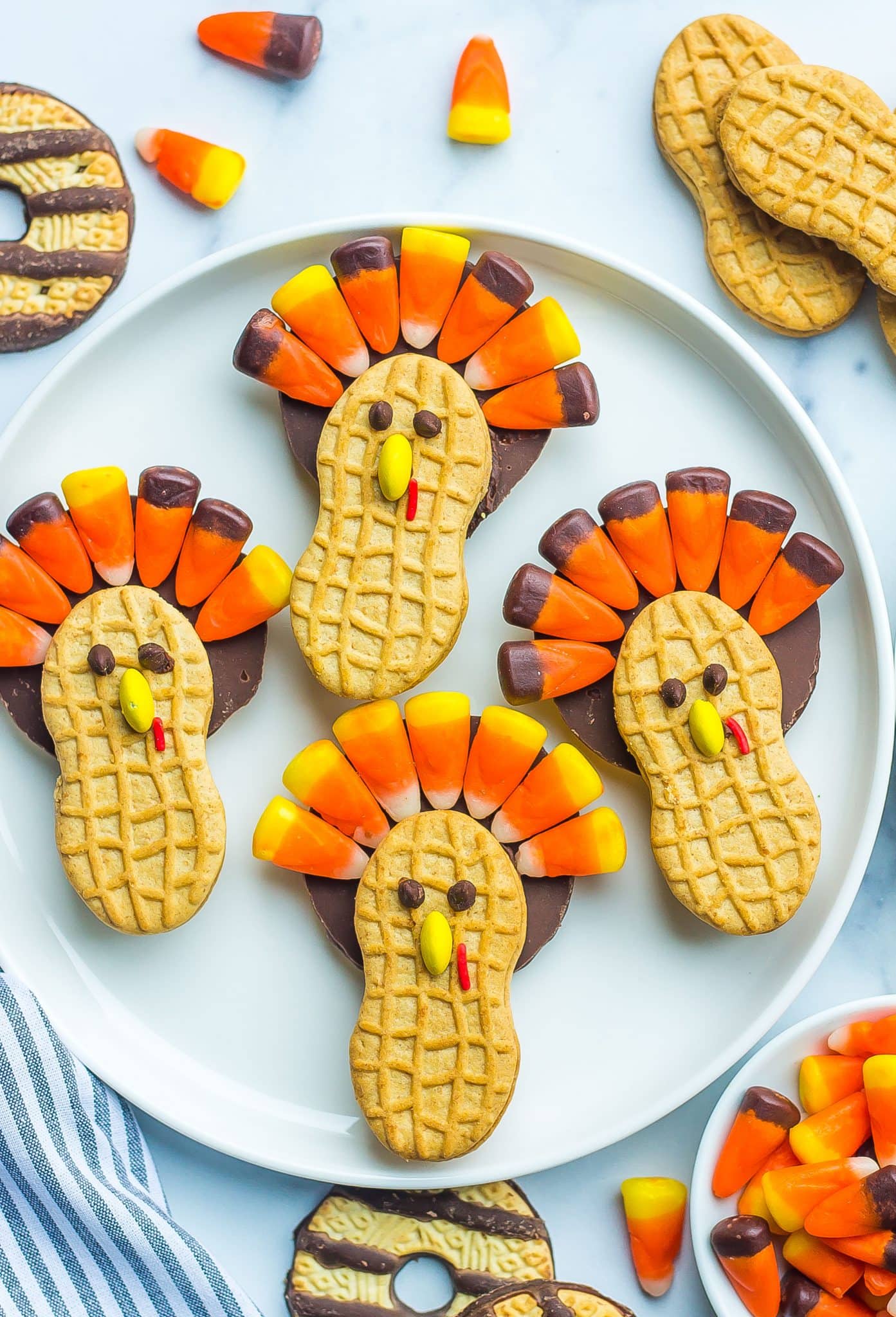 No-Bake Thanksgiving Turkey Cookies (Fun for Kids to Make)