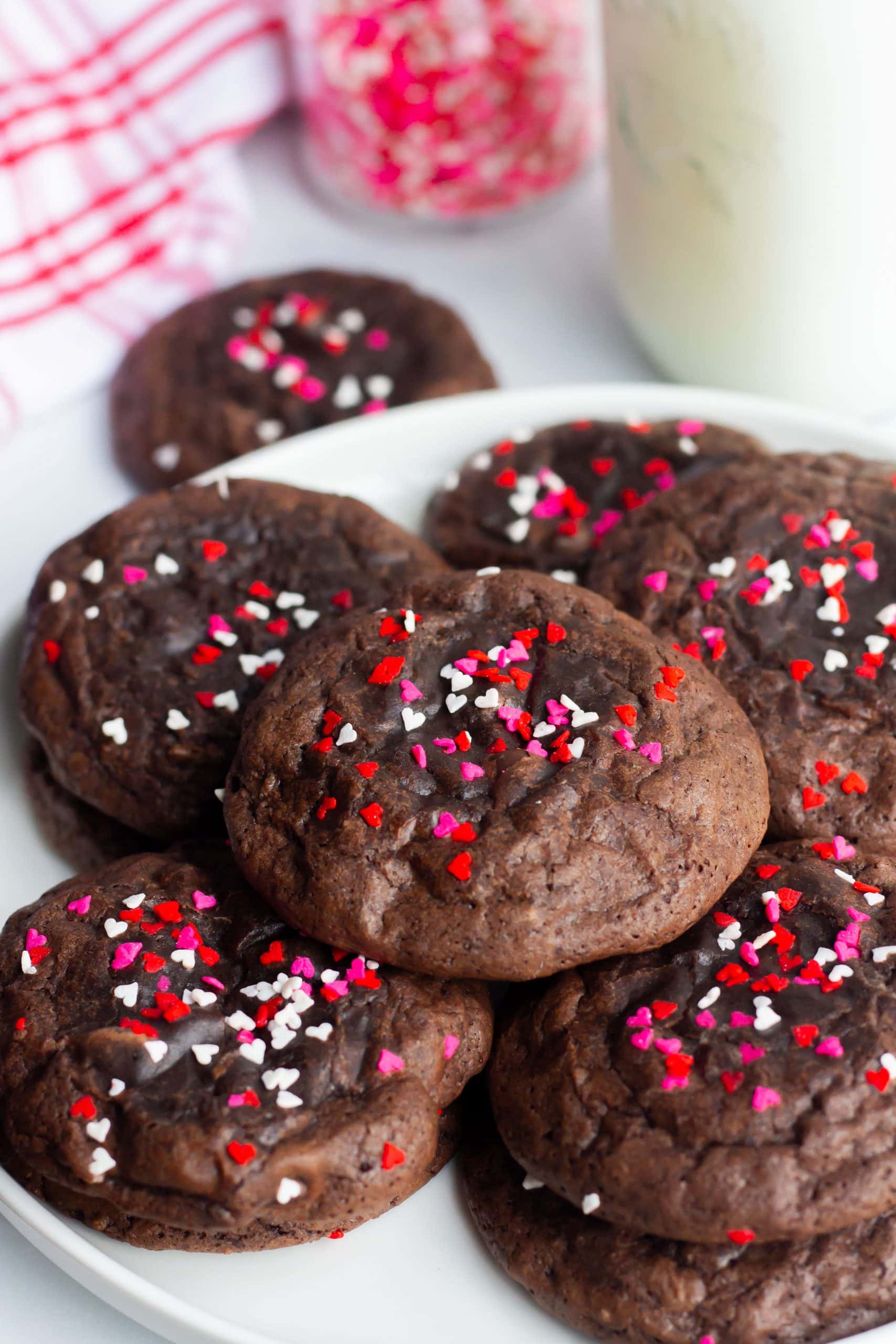 brownie cookies on platter