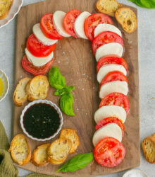 Candy cane caprese