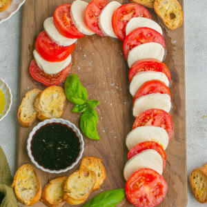 Candy cane caprese