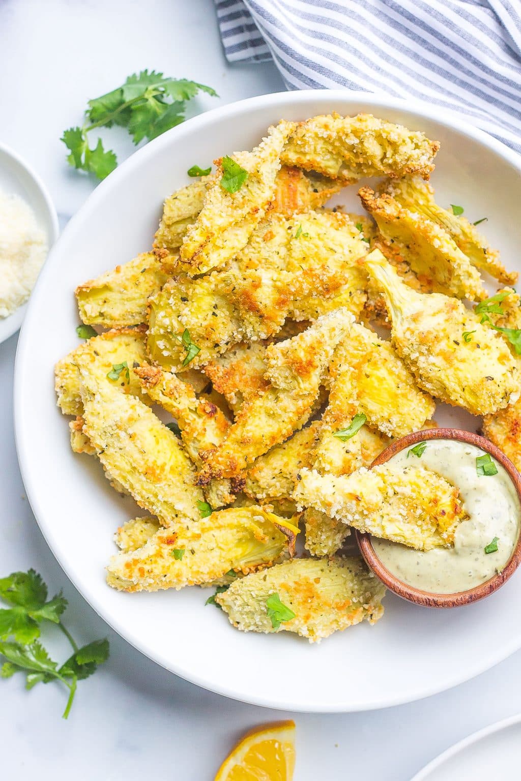 Baked Parmesan Artichoke Hearts Healthier Alternative