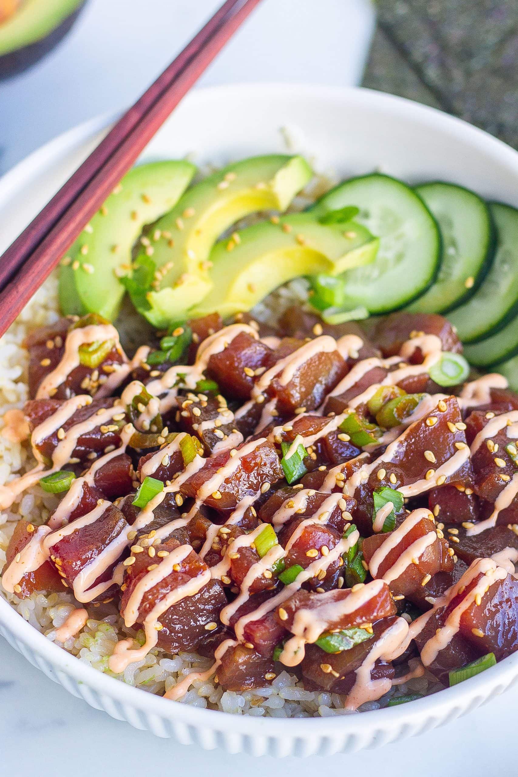 Sushi Bowl with Spicy Tuna