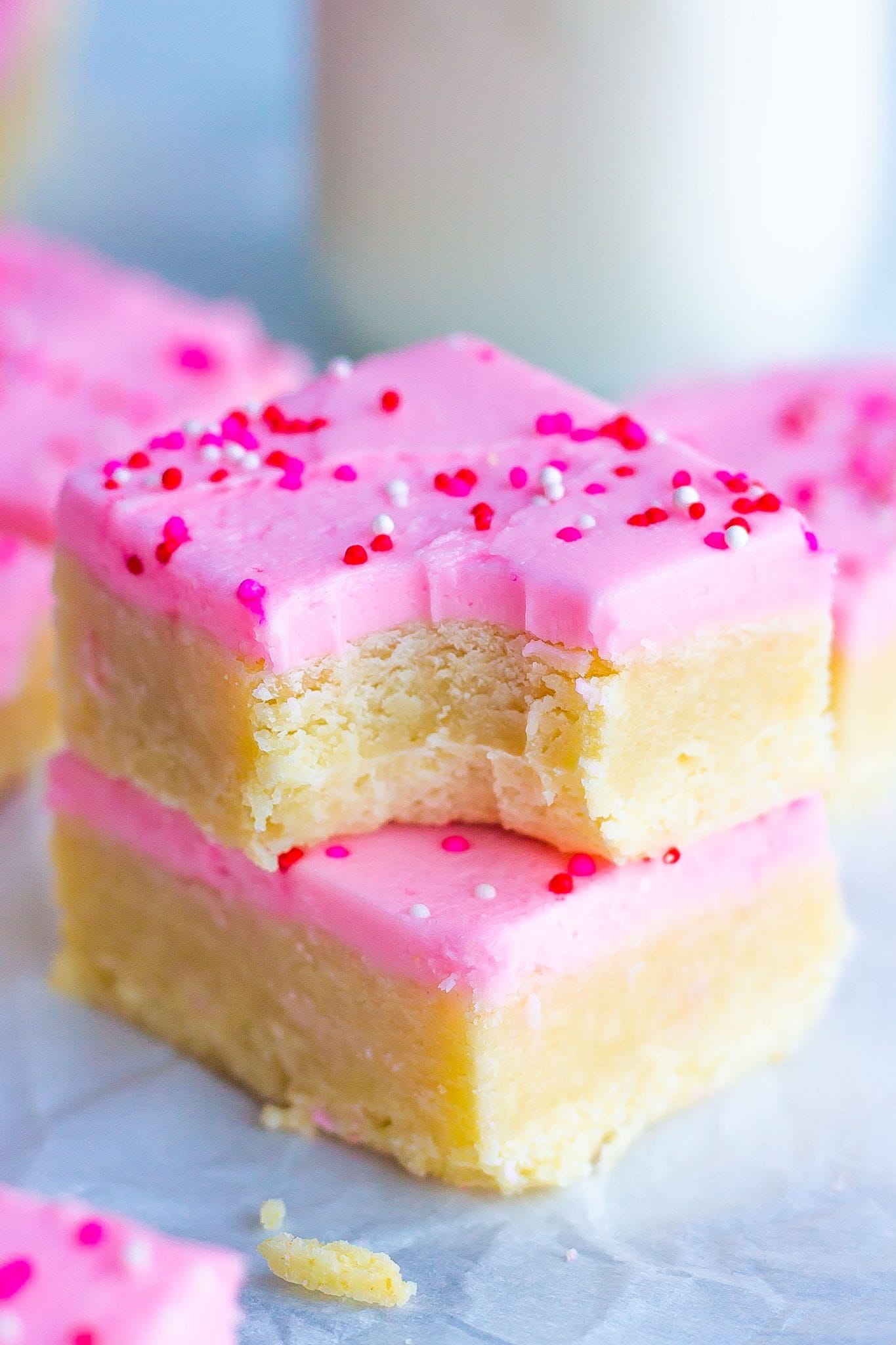 Sugar Cookie Bars (soft, thick, and frosted)