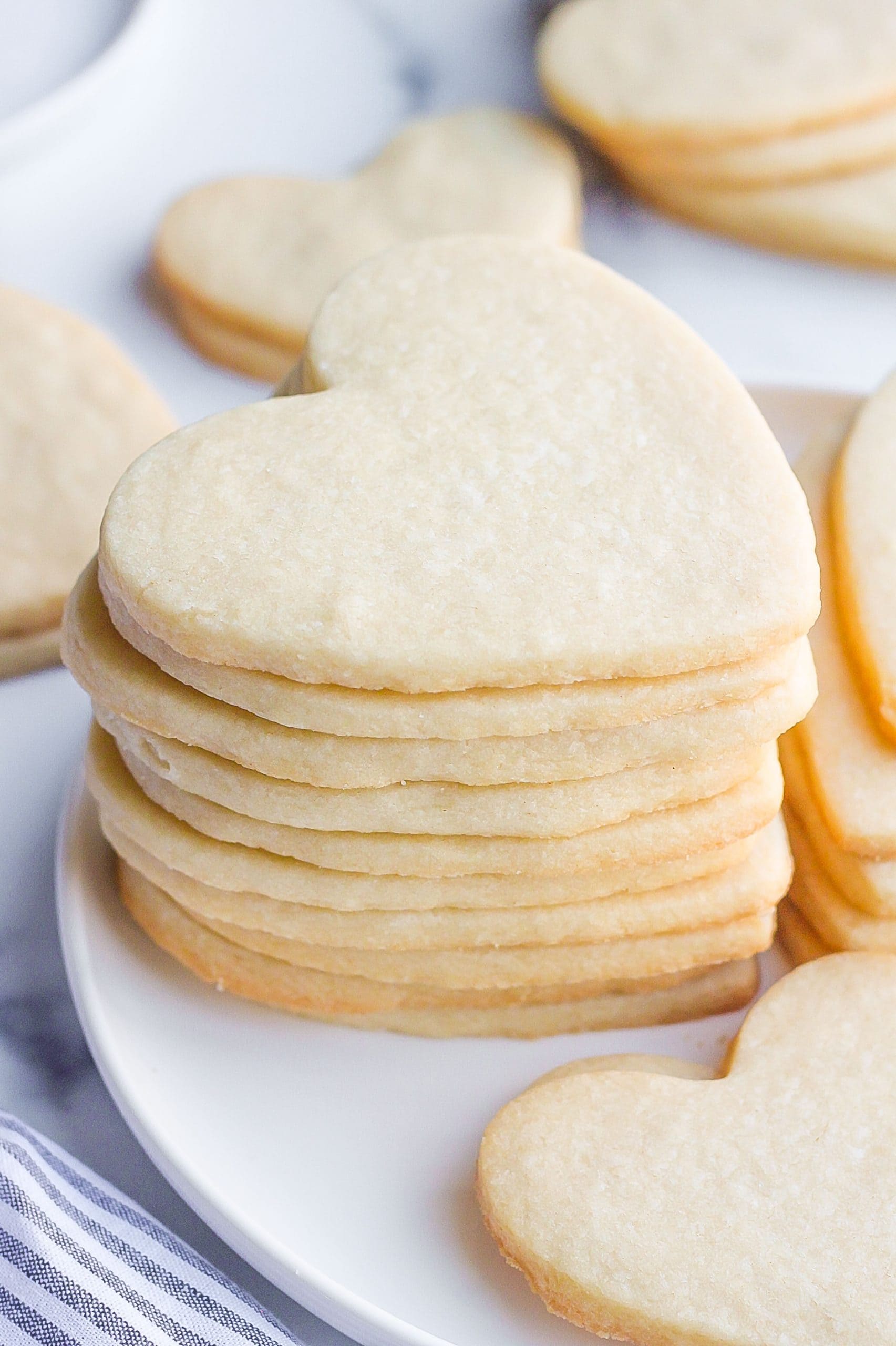 stack of unfrosted sugar cookies