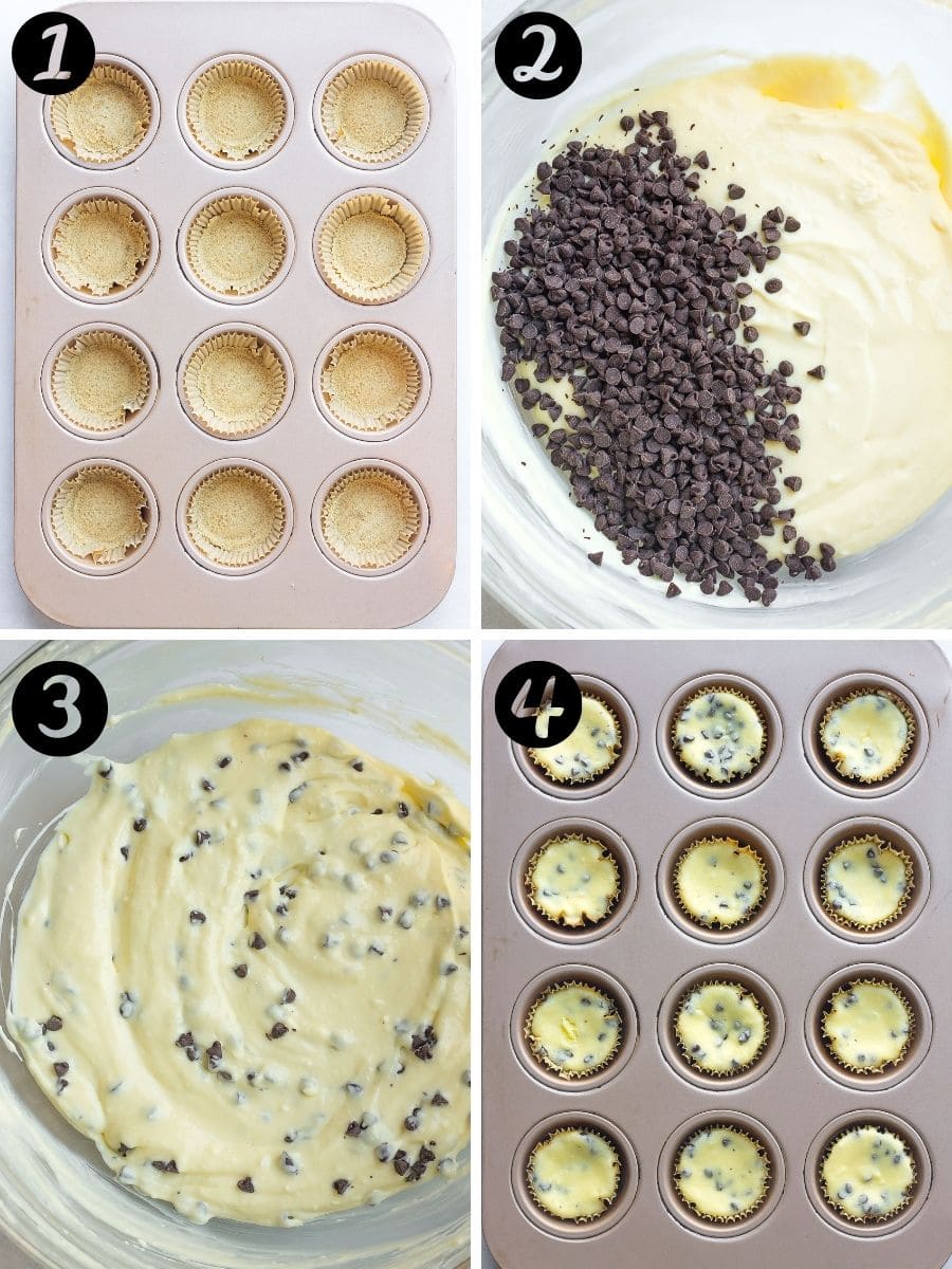 step-by-step instructions on how to make cheesecake bites