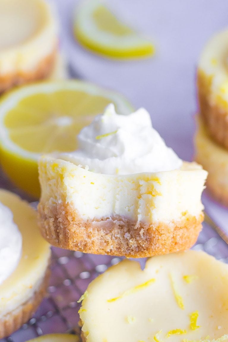 Mini Lemon Cheesecakes (With Shortbread Crust)