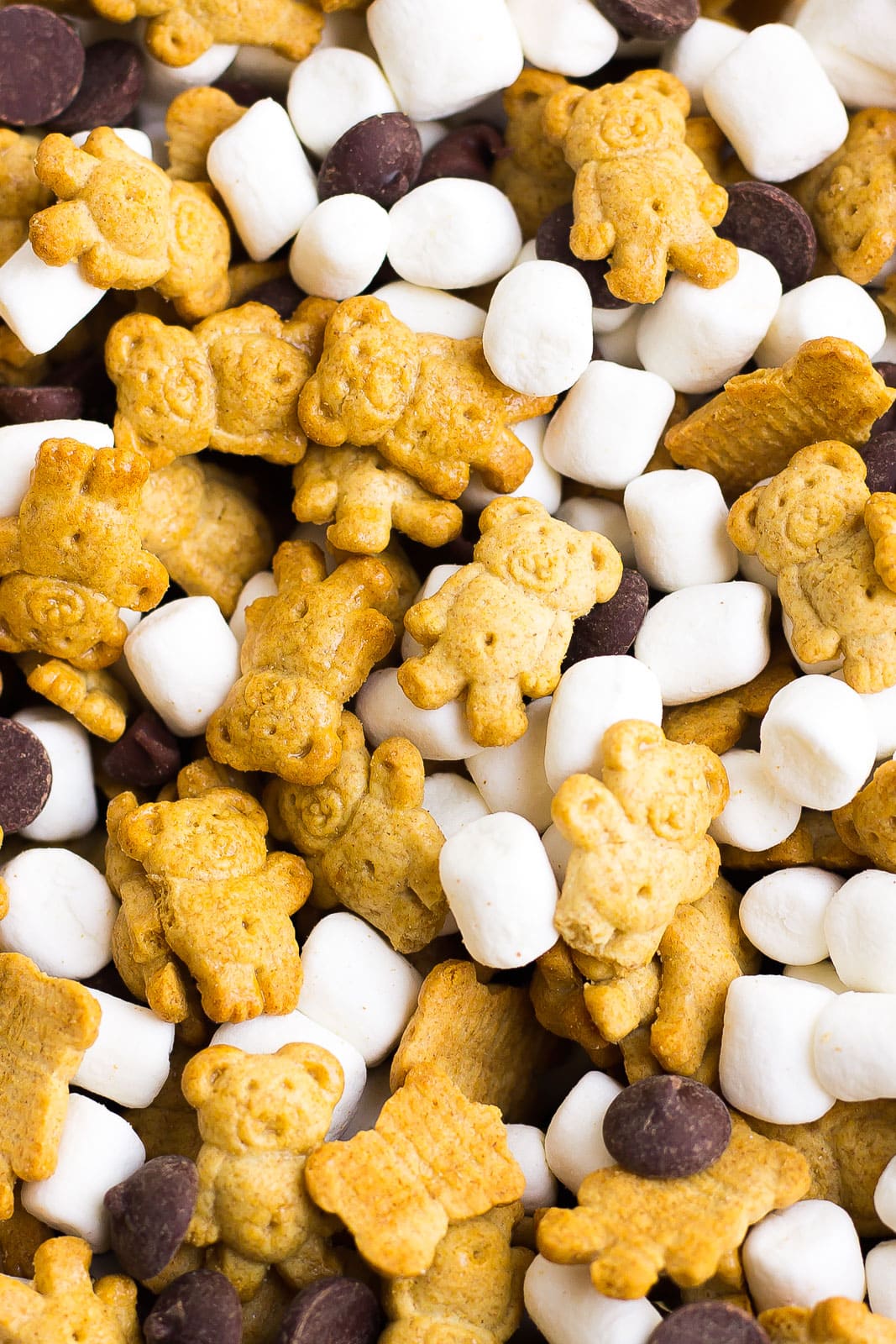 s'mores snack mix close up