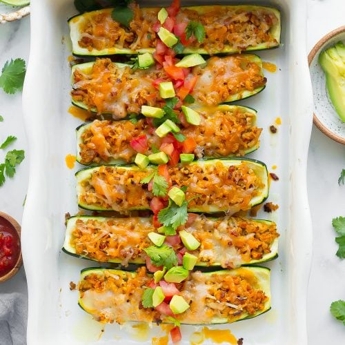 Taco Stuffed Zucchini Boats (Easy To Make & Prep-Ahead)