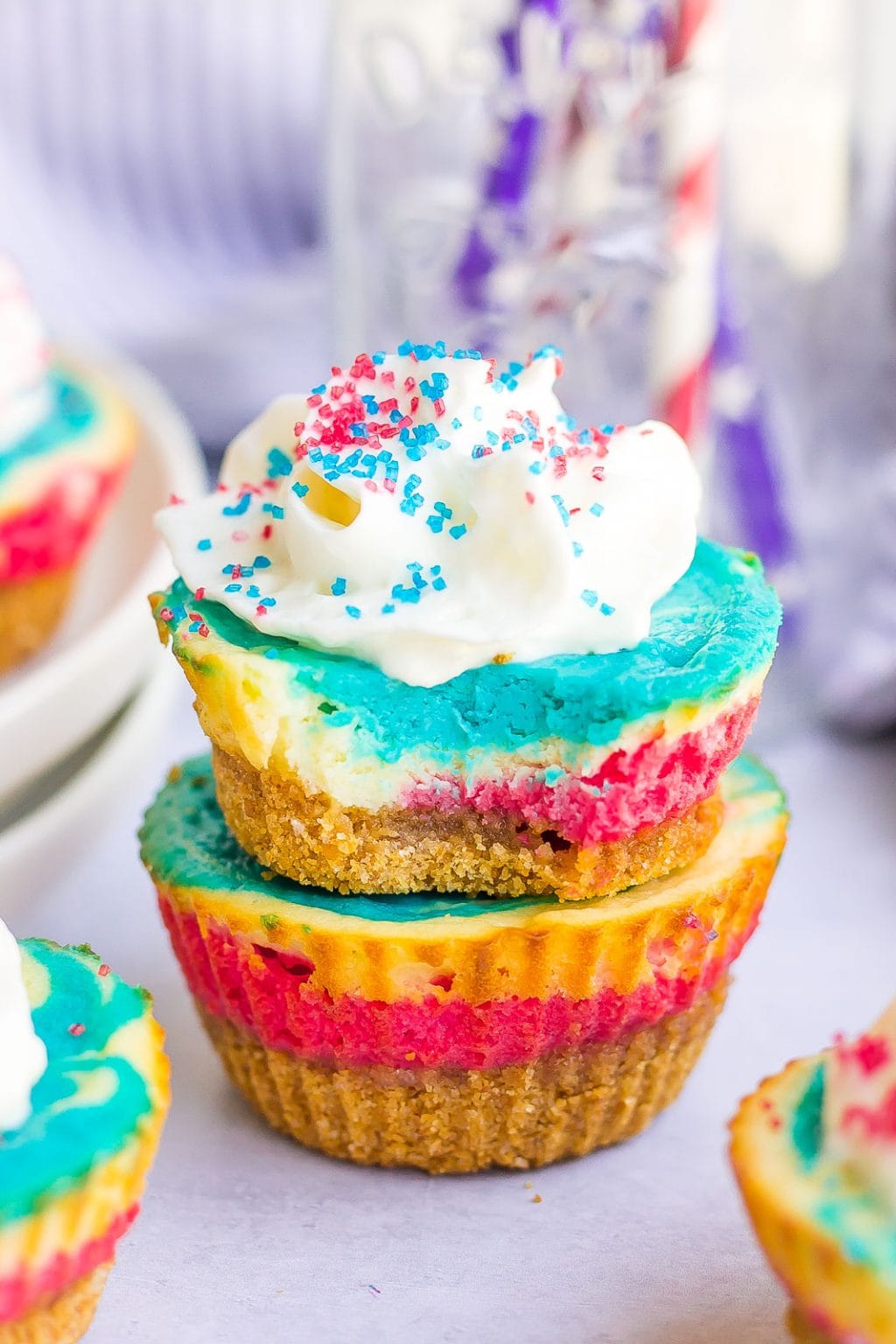 Patriotic Mini Cheesecakes