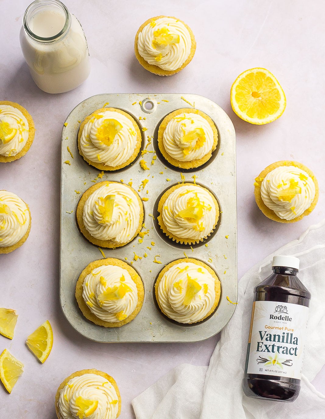lemon cupcakes in cupcake pan
