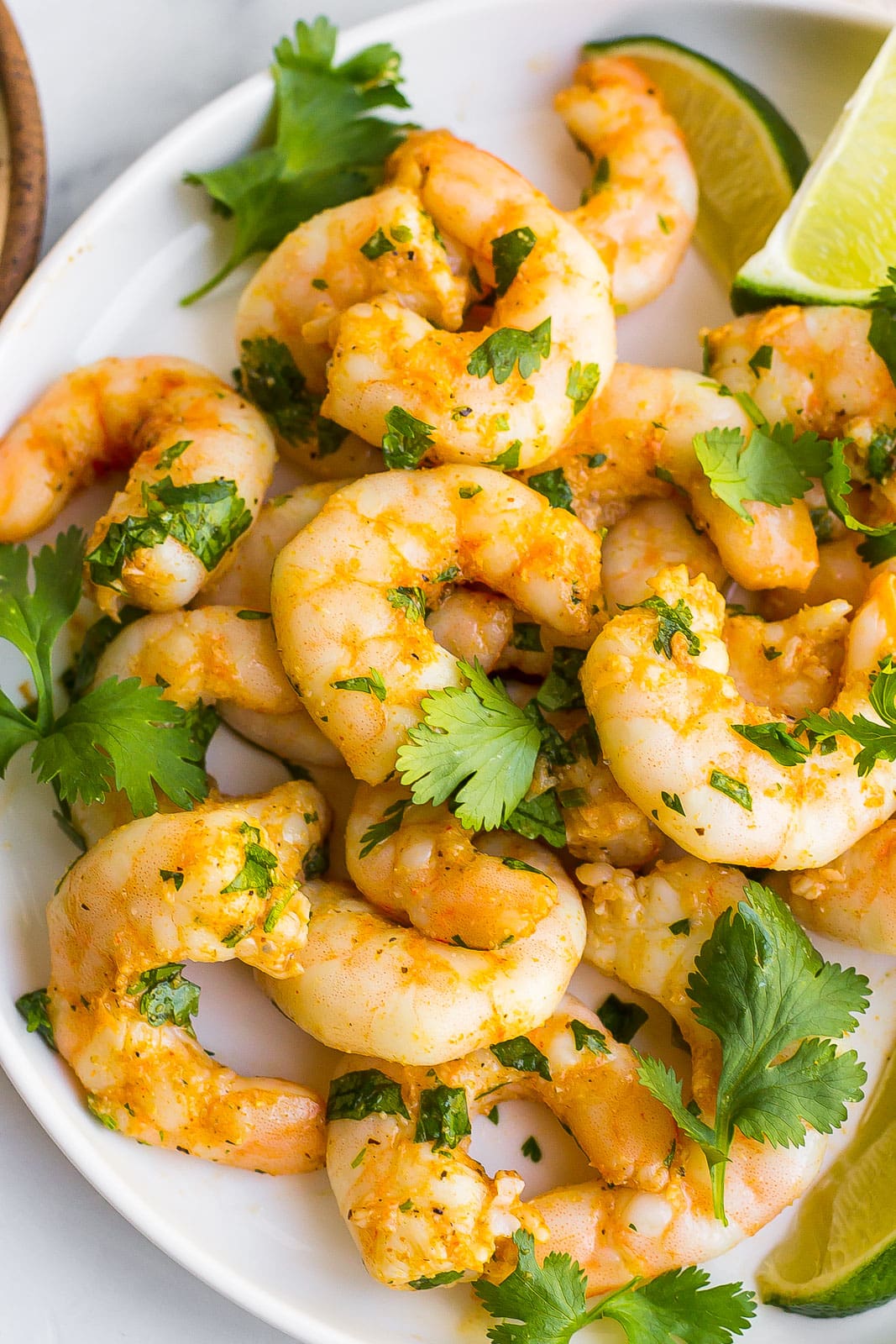 shrimp with cilantro and lime