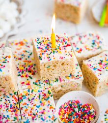 Birthday Cake Rice Krispie Treats