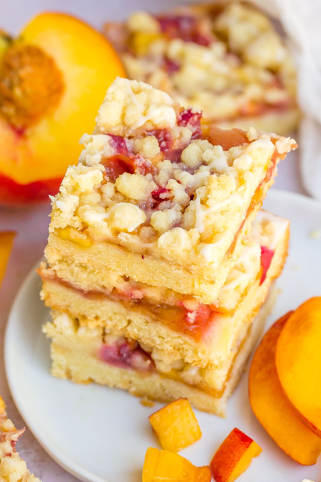 summer dessert idea, fresh peach bars