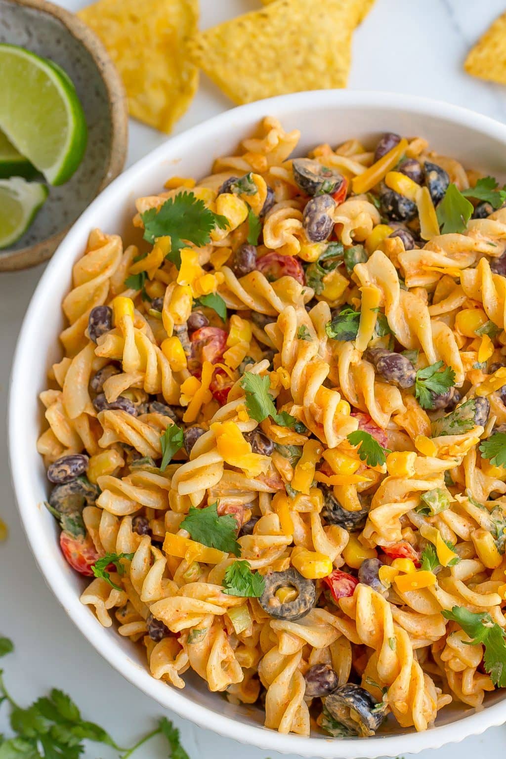 Easy Taco Pasta Salad Recipe (Bursting with Taco Flavors)