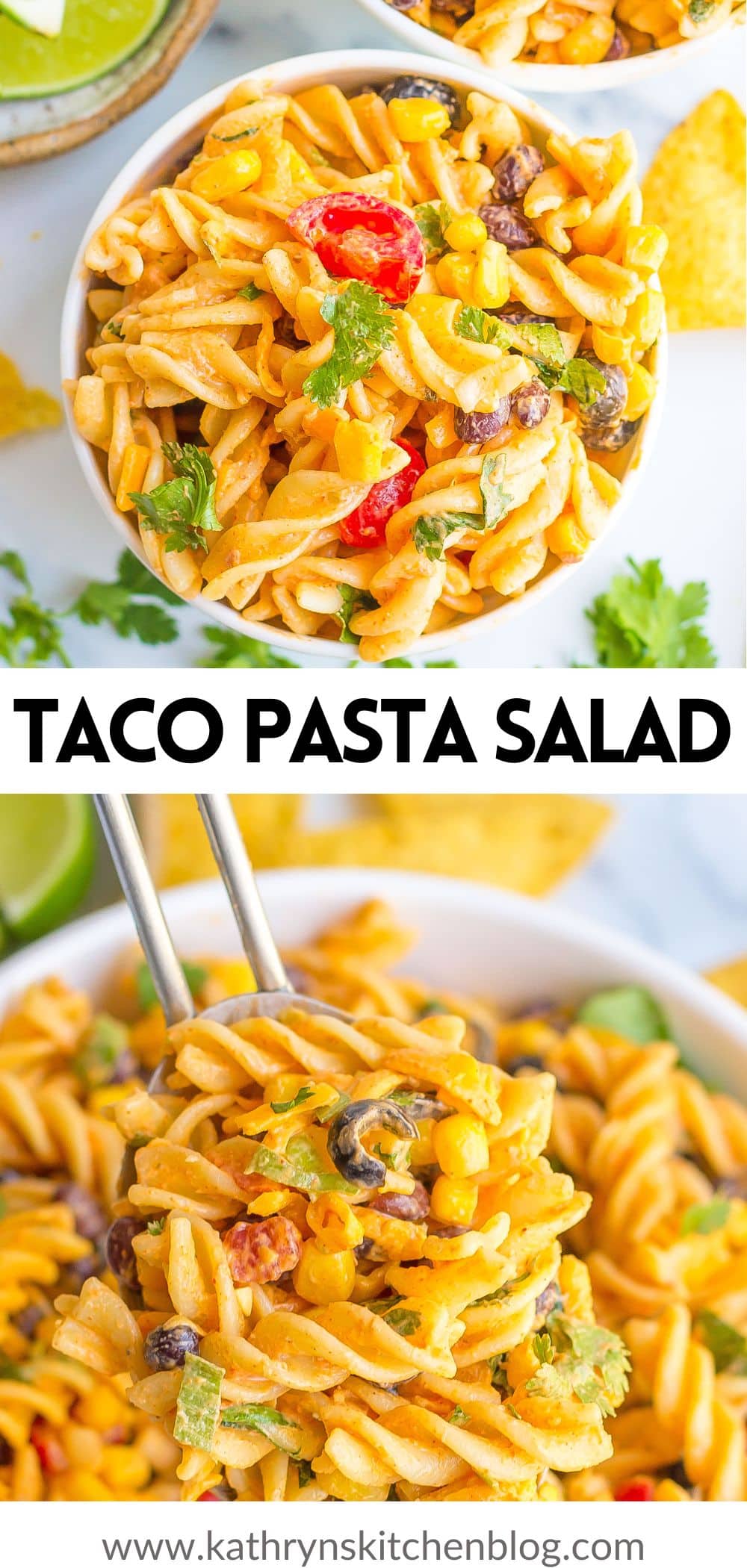 Easy Taco Pasta Salad Recipe (Bursting with Taco Flavors)