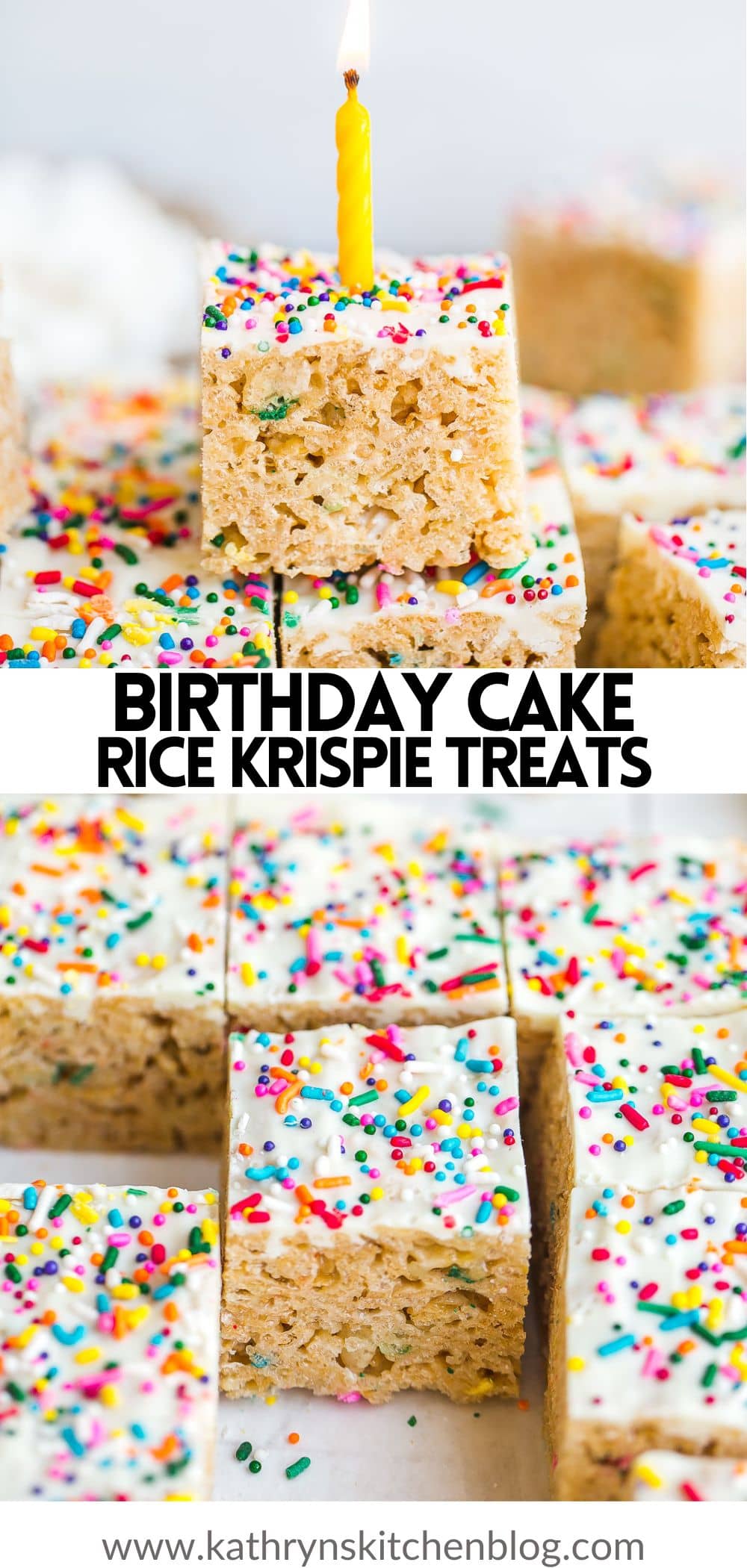 Birthday Cake Rice Krispie Treats (Fun For Kids)