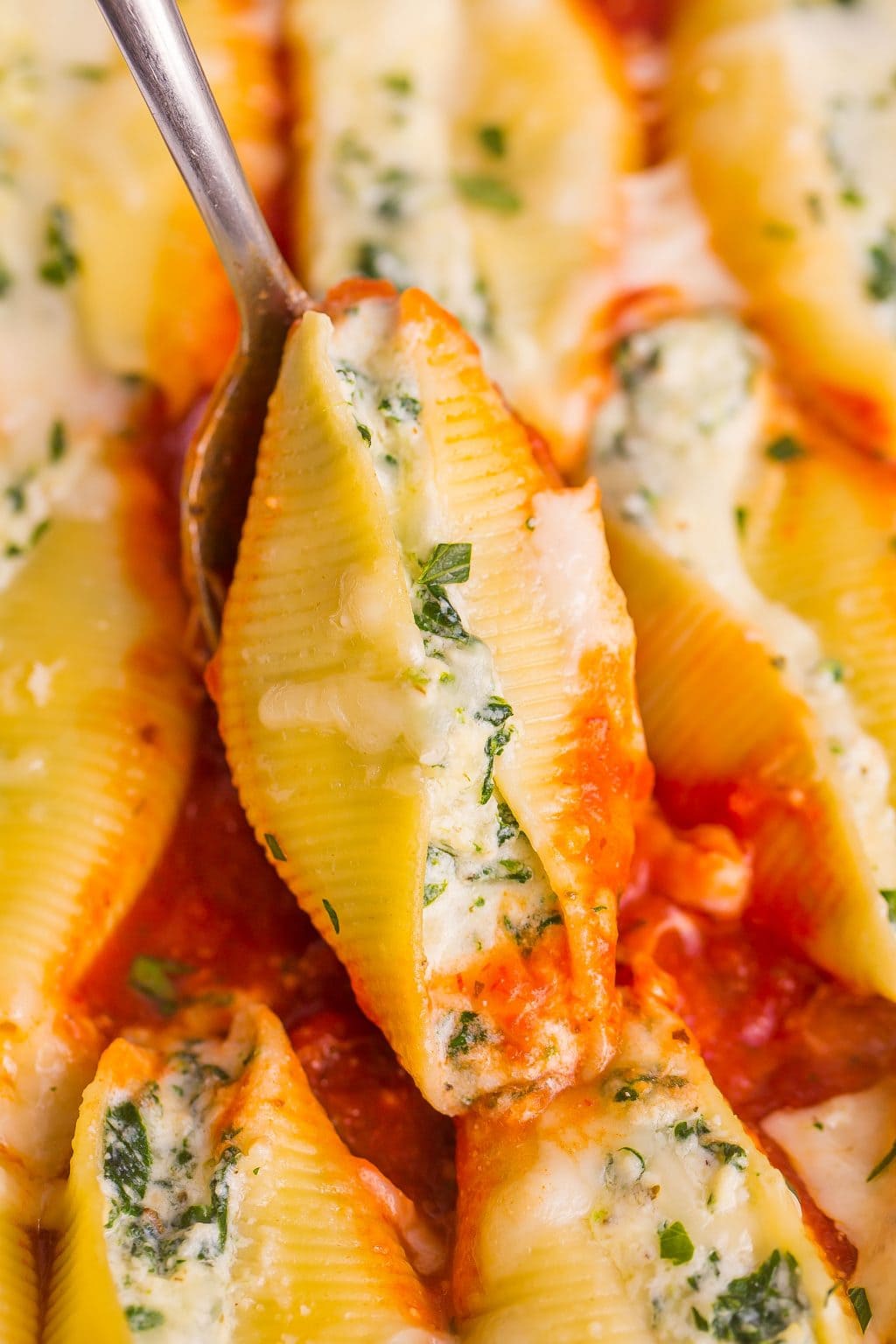 EASY Ricotta Cheese And Spinach Stuffed Pasta Shells