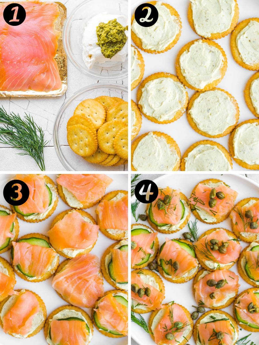 Smoked Salmon Crackers: No-Cook Smoked Salmon Appetizer