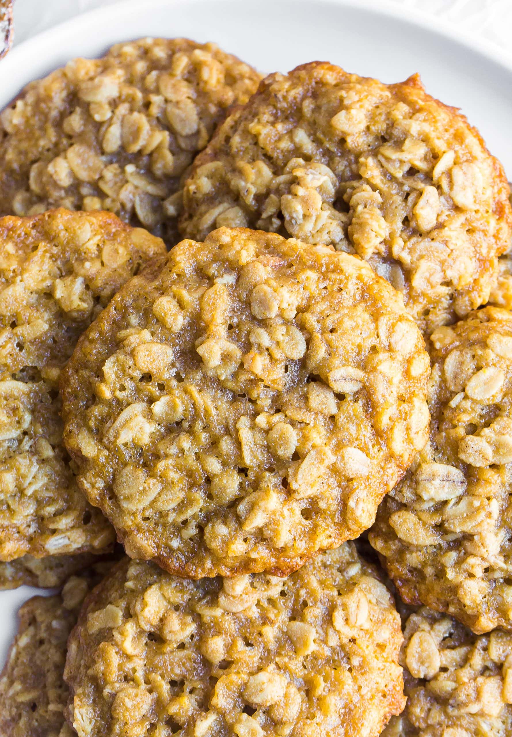 Close up of oatmeal cookies. 